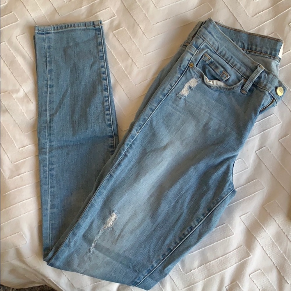 FRAME Demin Stretch Distressed Skinny Jeans